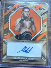 Islam Makhachev [Orange Refractor] #MOC-IMA Ufc Cards 2024 Topps Chrome UFC Marks of Champions Autograph Prices