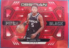 De'Aaron Fox [Red] #24 Basketball Cards 2021 Panini Obsidian Pitch Black Prices