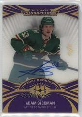 Adam Beckman [Purple Autograph] Hockey Cards 2021 Ultimate Collection Introductions Autographs Prices