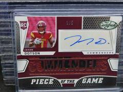 Jahan Dotson [Green] #PGS-JD Football Cards 2022 Panini Certified Piece of the Game Signatures Prices