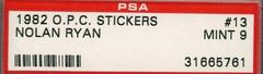 Nolan Ryan Baseball Cards 1982 O Pee Chee Stickers Prices
