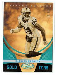 Charles Woodson [Teal] #GT-CH Football Cards 2019 Panini Certified Gold Team Prices