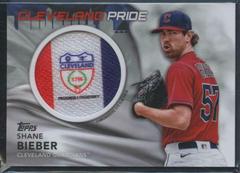 Shane Bieber #CFP-SB Baseball Cards 2022 Topps City Flag Patch Relics Prices