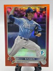 Brady Singer [Red] #313 Baseball Cards 2022 Topps 1st Edition Prices