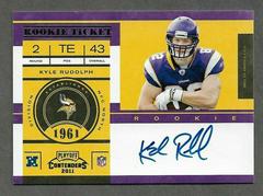 Kyle Rudolph [Autograph] #224 Football Cards 2011 Playoff Contenders Prices