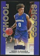 Jaden McDaniels #16 Basketball Cards 2020 Panini Contenders Draft Picks School Colors Prices
