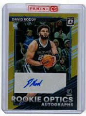 David Roddy [Gold] #ROA-DRD Basketball Cards 2022 Panini Donruss Optic Rookie Autographs Prices