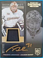 Frederik Andersen [White Jersey Autograph] #251 Hockey Cards 2013 Panini Contenders Prices