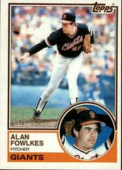 Alan Fowlkes #543 Baseball Cards 1983 Topps Prices