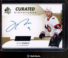 Josh Norris #SPC-JN Hockey Cards 2022 SP Authentic Curated Signatures Prices