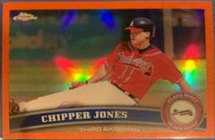 Chipper Jones [Orange Refractor] #2 Baseball Cards 2011 Topps Chrome Prices