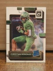 Christian Gonzalez #8 Football Cards 2023 Panini Chronicles Draft Picks Donruss Optic Rated Rookie Prices