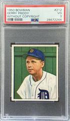Gerry Priddy [Without Copyright] #212 Baseball Cards 1950 Bowman Prices