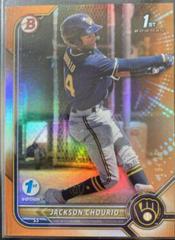 Jackson Chourio [Orange Foil] #BPPF-79 Baseball Cards 2022 Bowman 1st Edition Prices