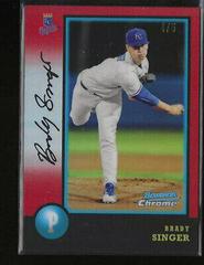 Brady Singer [Red Refractor] Baseball Cards 2018 Bowman Chrome Draft 1998 20th Anniversary Prices