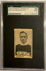 Louis Berlinguette #30 Hockey Cards 1924 V130 Maple Crispette Prices