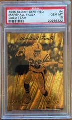 Marshall Faulk Football Cards 1995 Panini Select Certified Gold Team Prices