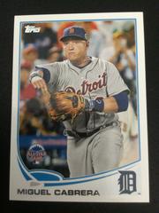Miguel Cabrera [Fielding] #US218 Baseball Cards 2013 Topps Update Prices