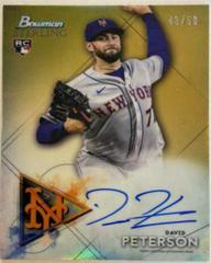 David Peterson [Gold Refractor] #BSRA-DP Baseball Cards 2021 Bowman Sterling Rookie Autographs Prices