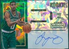 Jayson Tatum [Vertical Autograph Cracked Ice] Basketball Cards 2017 Panini Contenders Prices