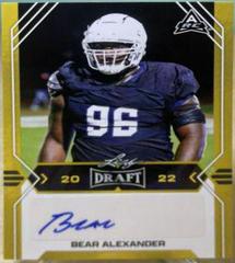 Bear Alexander [Gold] #BA-BA1 Football Cards 2022 Leaf Draft Autographs Prices
