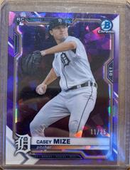 Casey Mize [Purple] #9 Baseball Cards 2021 Bowman Chrome Sapphire Prices
