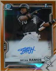 Bryan Ramos [Orange Refractor] #CPA-BR Baseball Cards 2021 Bowman Chrome Prospect Autographs Prices