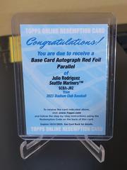 Julio Rodriguez [Red] #SCBA-JRZ Baseball Cards 2023 Stadium Club Autographs Prices