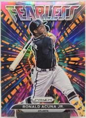 Ronald Acuna Jr. [Tiger Stripes Prizm] #FL-4 Baseball Cards 2022 Panini Prizm Fearless Prices