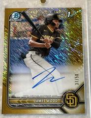 James Wood [Gold Shimmer Refractor] #CPA-JWD Baseball Cards 2022 Bowman Chrome Prospect Autographs Prices