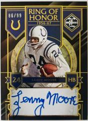 Lenny Moore #2 Football Cards 2023 Panini Limited Ring of Honor Autograph Prices