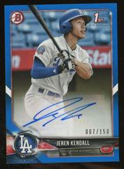 Jeren Kendall [Blue] Baseball Cards 2018 Bowman Paper Prospects Autographs Prices