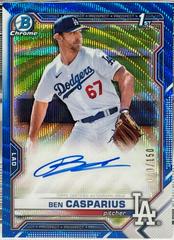 Ben Casparius Baseball Cards 2021 Bowman Draft Pick Chrome Autographs Prices