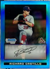 Richard Castillo [Blue Refractor] Baseball Cards 2009 Bowman Chrome Prospects Prices