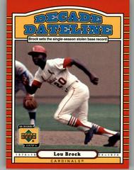 Lou Brock Baseball Cards 2001 Upper Deck Decade 1970's Prices