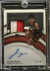 Jalen Green [Patch Autograph] Basketball Cards 2021 Panini Immaculate Collection Prices