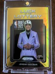 Jeremy Sochan [Gold] #4 Basketball Cards 2022 Panini Prizm Luck of the Lottery Prices