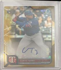 Curtis Terry [Gold Refractor] #CRA-CT Baseball Cards 2022 Bowman Chrome Rookie Autographs Prices