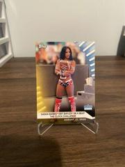 Sasha Banks def. Bayley in a Beat the Clock Challenge [Gold] Wrestling Cards 2021 Topps WWE Women's Division Prices