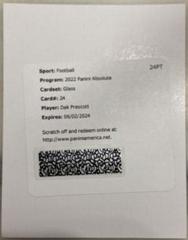 Dak Prescott Football Cards 2022 Panini Absolute Glass Prices
