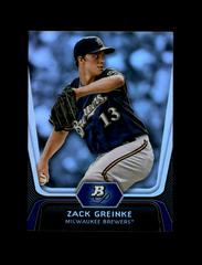 Zack Greinke #87 Baseball Cards 2012 Bowman Platinum Prices
