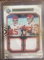 Patrick Mahomes II, Travis Kelce #DD-KC Football Cards 2022 Panini Limited Dynamic Duos Prices