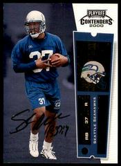 Shaun Alexander [Championship Ticket Autograph] Football Cards 2000 Playoff Contenders Prices