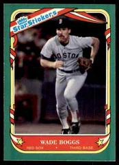 Wade Boggs #12 Baseball Cards 1987 Fleer Star Stickers Prices