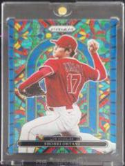 Shohei Ohtani [Blue Wave Prizm] #SG-3 Baseball Cards 2022 Panini Prizm Stained Glass Prices