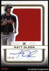 Matt Olson Baseball Cards 2023 Topps Definitive Autograph Relic Collection Prices