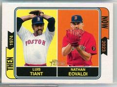 Nathan Eovaldi, Luis Tiant #TAN-10 Baseball Cards 2023 Topps Heritage Then and Now Prices