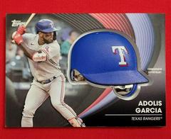 Adolis Garcia [Black] Baseball Cards 2022 Topps Batting Helmet Relic Prices