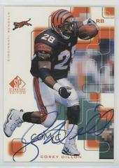 Corey Dillon [Autograph] #CD Football Cards 1999 SP Signature Prices