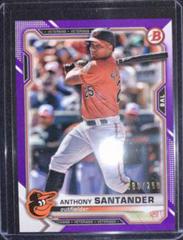Anthony Santander [Purple] #3 Baseball Cards 2021 Bowman Prices